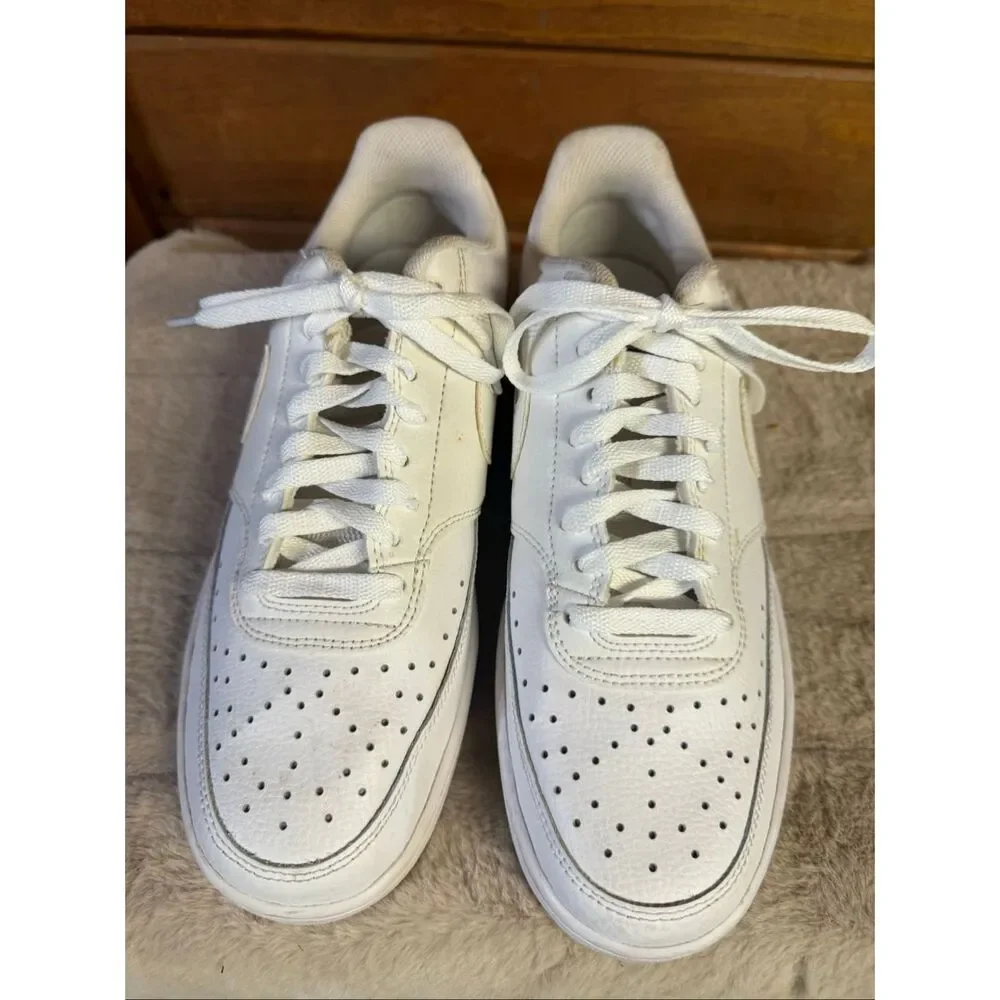 Nike Mens Court Vision Low sneakers Sz 8 white CD5463~100